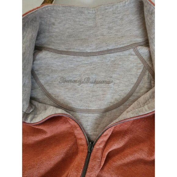 Tommy Bahama Women's Light Orange 1/4 Zip Mock Neck Raglan Sleeve Sweatshirt L/G - Picture 3 of 10